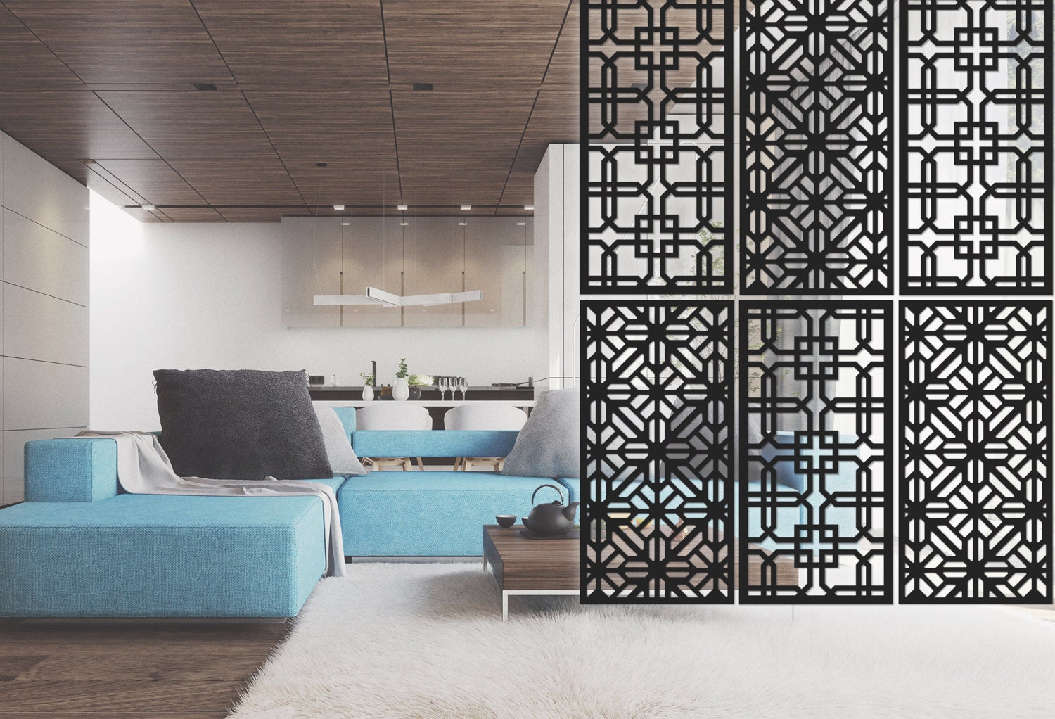 Cloison de séparation. Cloison intérieure. Décor de la