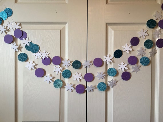Frozen Garland, Winter Onederland Garland, Winter Wonderland Garland, Frozen Birthday Bunting, Princess Party Garland, Elsa and Anna Party Il_570xn