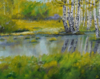 Birch Tree Painting, Birch Tree Wall Art, Birch Painting, Birch Tree, Oil Painting Original, Birch Tree Art, Forest Painting, Birch Wall Art