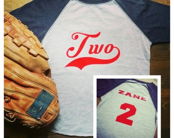 Baseball Birthday Shirt - Baseball 2nd Birthday Shirt - Baseball Birthday Outfit Raglan - Boys 2nd Birthday Shirt - Baseball Birthday Party