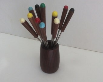 Vintage Danish Modern Hors D'oeuvres Forks Picks