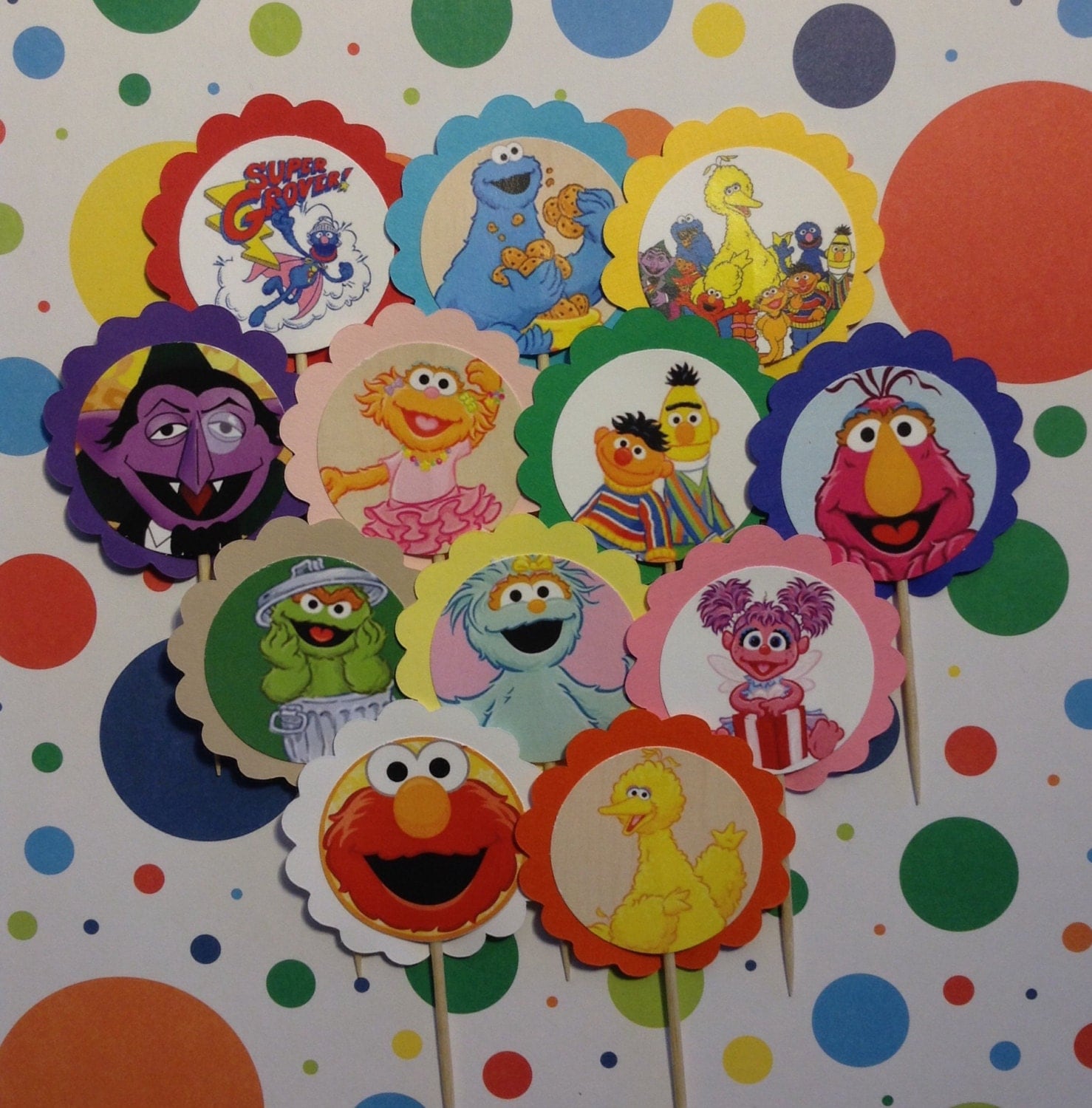 Sesame Street Cupcake Toppers