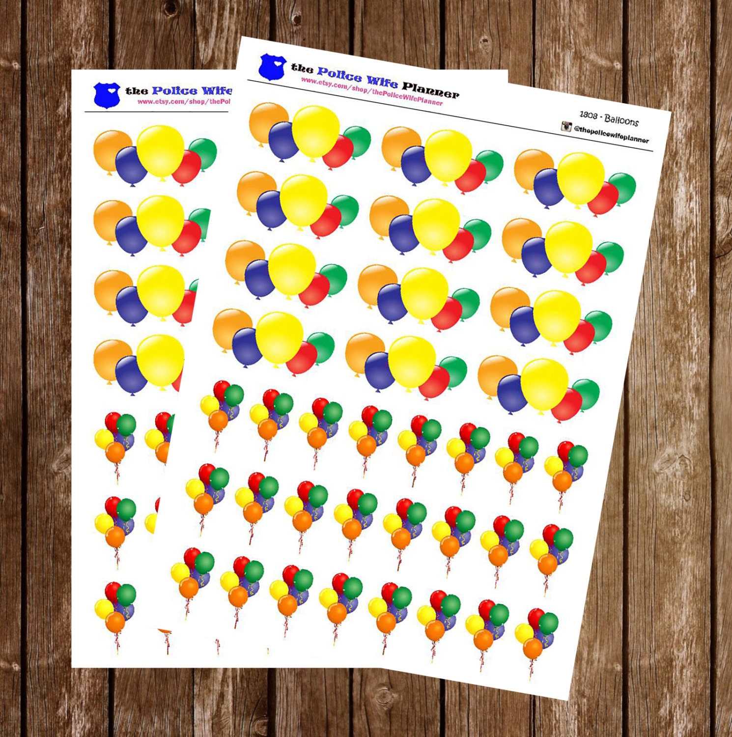 Birthday Balloon Planner Stickers Balloon Planner Stickers