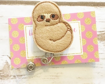 Nurse Badge Reel - Sloth Badge Reel - Summer Badge Reel - Zoo - Retractable Badge Reel -Name Badge - Badge Holder - Nurses Week Gift