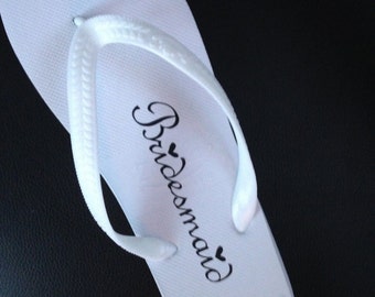 Personalised Wedding Flip Flops - Many Colours & Designs