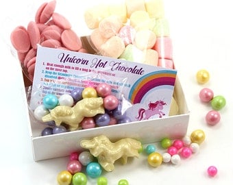 Unicorn Hot Chocolate Kit - Unicorn Lover - Foodie Gift - Unicorn Party Favour - Strawberry Chocolate