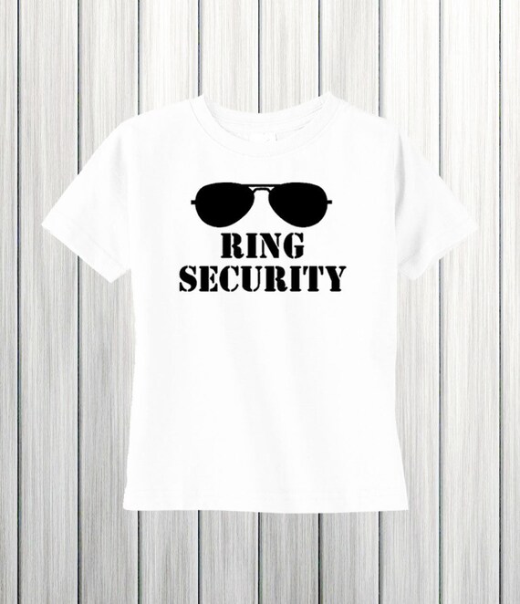 Ring Security Shirt Wedding Rehearsal Shirt Ring Bearer Gift