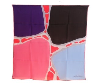 Hand painted crêpe de chine silk scarf