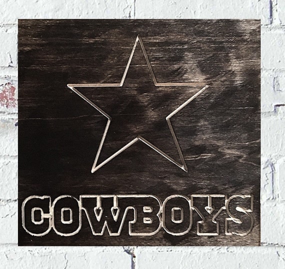 Items similar to Dallas Cowboys Logo Handmade Custom Rustic Wood Sign on Etsy