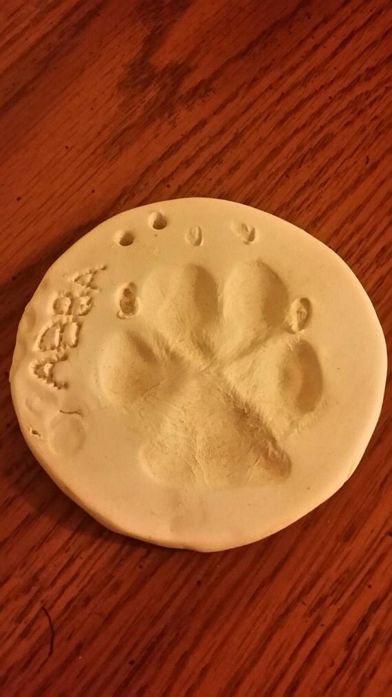 Paw Print Kits memorial clay dog cat personalized