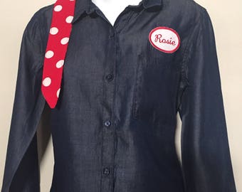 Women/Adult - Rosie the Riveter Costume (Shirt & Headband)