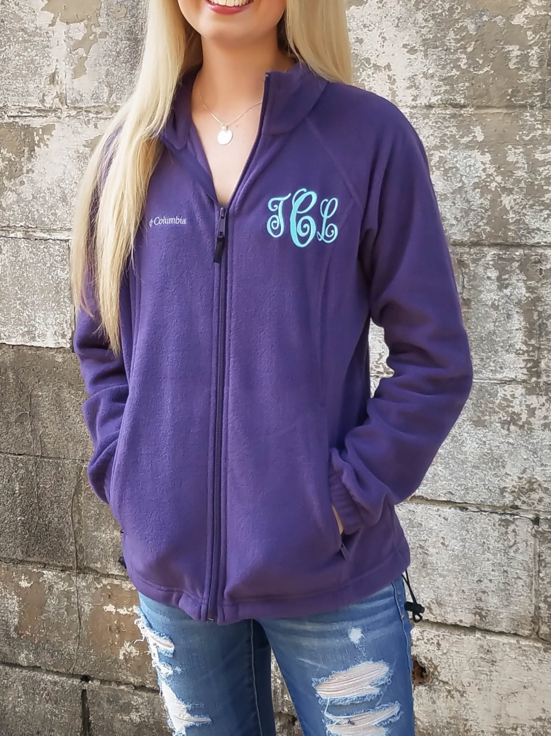 Columbia Monogram Fleece Jacket Full Zip Fleece Jacket