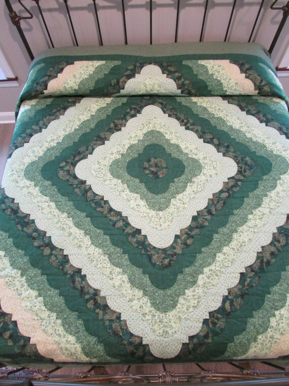 Love Ring Quilt Amish Quilt King Size Quilt Patchwork