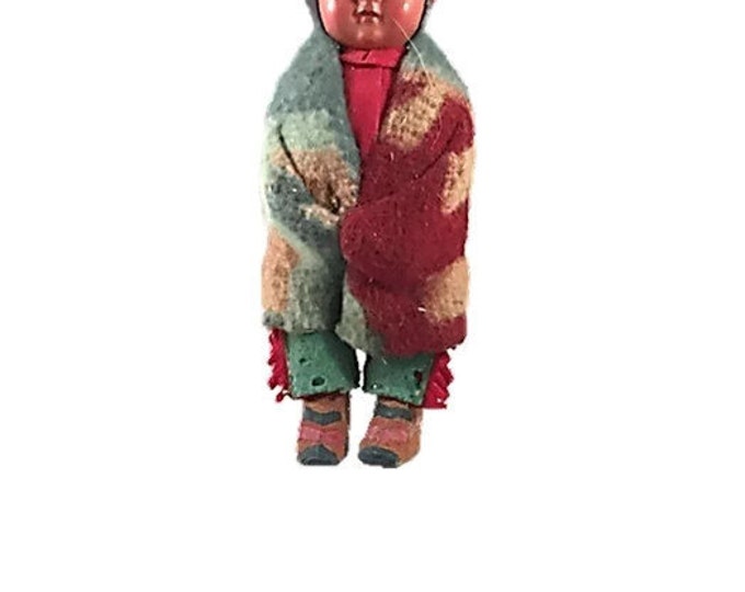 Bully Good Skookum Indian Child Doll - Native American Doll - Folk Art Doll - Vintage Home Decor,