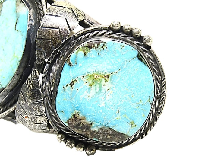 Vintage Native American Cuff Bracelet - Vintage Navajo Turquoise Cuff Bracelet - Vintage Cuff Bracelet Unsigned,