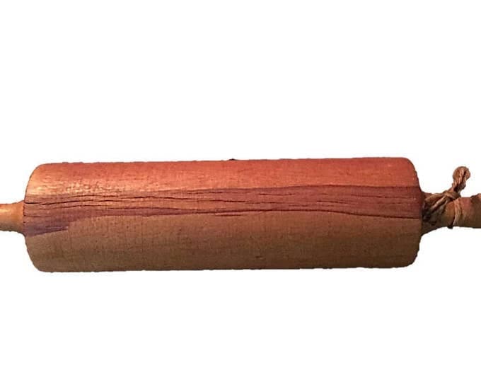 Vintage Norwegian Flag Wood Rolling Pin Decorative Kitchen Collectible / Rustic Kitchen Decor
