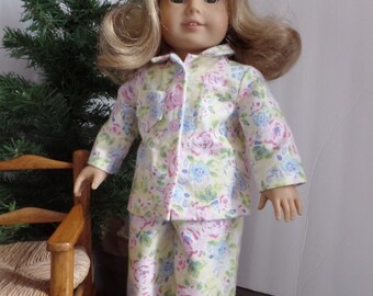 Doll pajamas, American Girl 2pc.Pajama, Doll flannel PJs.