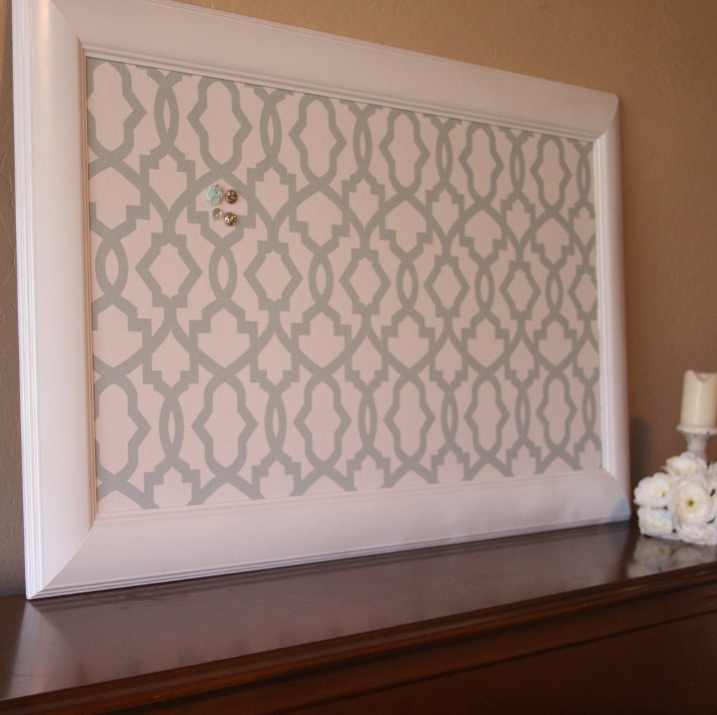 Framed Fabric Pin Board Large Fabric Cork Bulletin Board XL