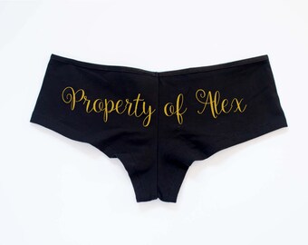 Property Of Panties // Property Of Underwear // Property Of Lingerie // Custom Panties // Custom Underwear // Bridal Shower Gift Panties