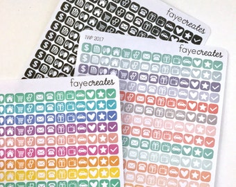 TINY icon stickers - perfect for Hobonichi and personal planners