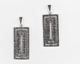 P61 Marquesita Earrings Vintage Taxco Mexican 925 Sterling Silver Mexico