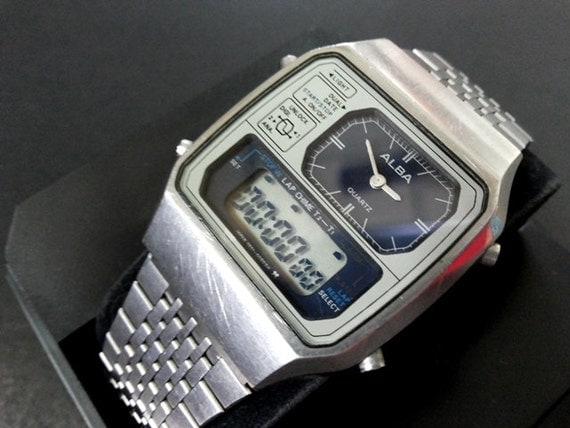 lcd analogue watch