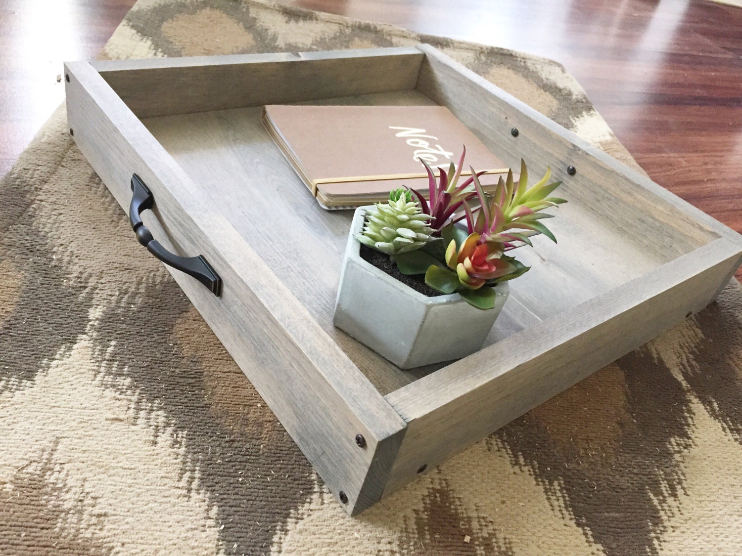 wooden serving tray magazine tray farmhouse decor wooden serving tray magazine tray farmhouse decor