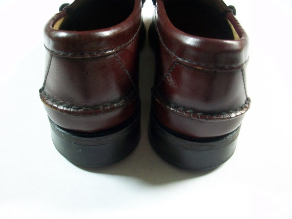 Vintage Men's Sebago Shoes 9 1/2D Maroon Leather Penny