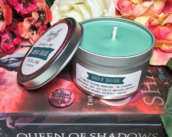 Queen of Terrasen | 8oz tin | Throne of Glass, Queen of Shadows inspred soy candle
