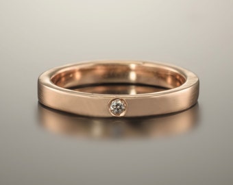 Gold ring 14k, Gold ring band, 14k Rose gold ring, Wedding band rose gold, Rose gold diamond ring, Wedding band women, Rose gold jewelry 18k