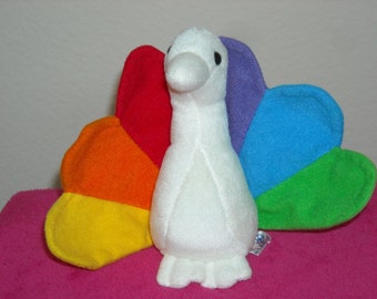 SALE 14.00! Beanbag Plush NBC Peacock/Bright Colorful Plummage/Special Edition Retired in 90's/Symbol From Television Station NBC!