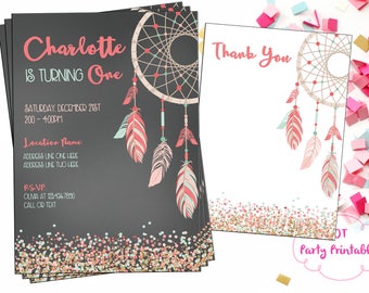 Dreamcatcher invite | Etsy