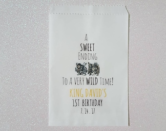 Where The Wild Things Are CANDY BAGS *Wild One Glassine Candy Bags *Buffet Glassine Candy Bags *Where the Wild Things Are Bags *Personalized