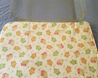 Handmade Birdhouse Insulated Casserole Carrier or Dessert Cover