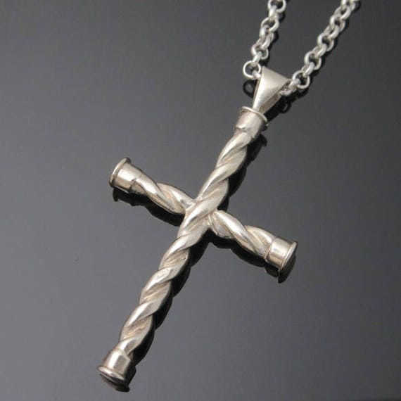 Sterling silver Celtic Twisted Cross - Made in Ireland - Free worldwide shipping