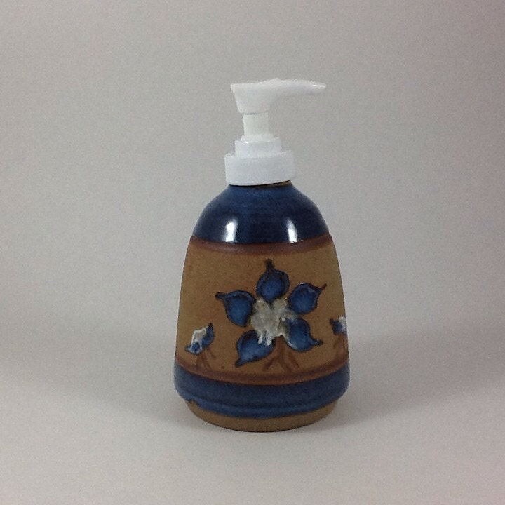 Pottery Dispenser Ceramic Soap Dispenser by CharlotteLeePottery