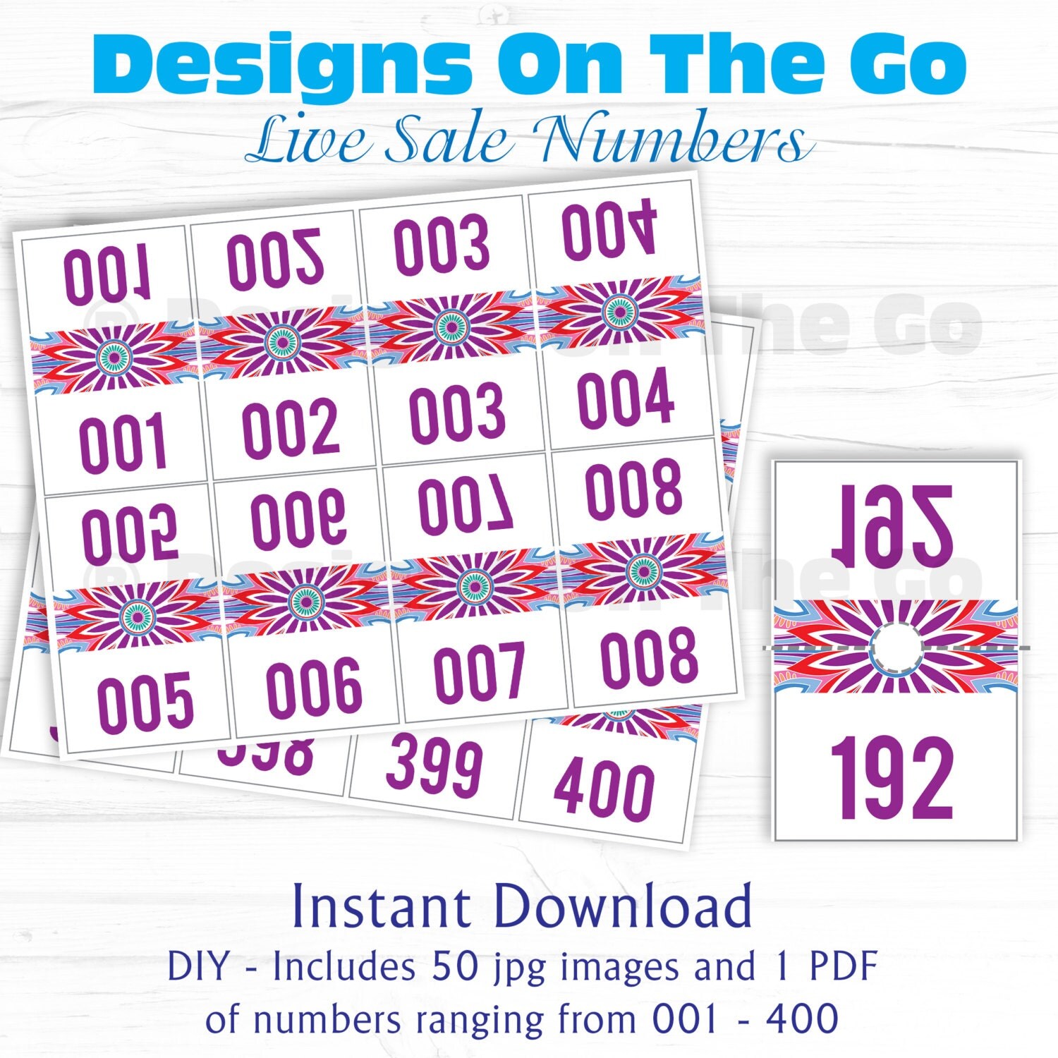 clocon live sale numbers printable diy print facebook live