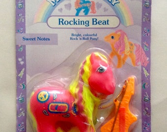 My Little Pony G1 MOC Rock 'N Beat Sweet Notes (UK Card) VHTF!