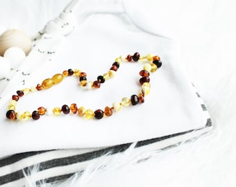 Baltic Amber Teething Necklace for Baby // Teething Necklace // Baltic Amber // Amber Jewelry // Baby Amber // Teething Necklace/ Baby Gift