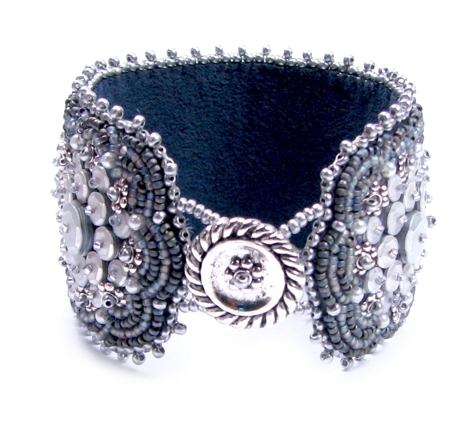 Chromeblossoms bead embroidery bracelet kit by Ann Benson from AnnBensonBeading on Etsy Studio