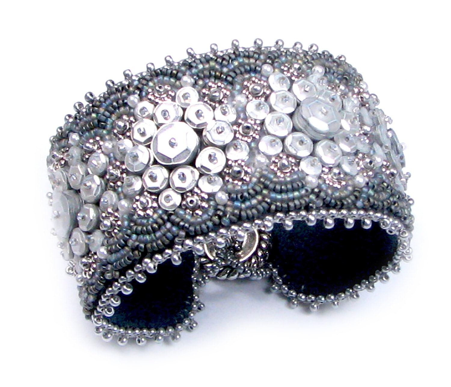 Chromeblossoms bead embroidery bracelet kit by Ann Benson from AnnBensonBeading on Etsy Studio