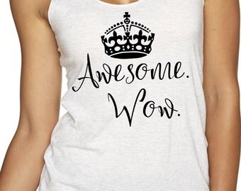 Awesome. Wow. Hamilton inspired womens racerback tank all sizes in white heather