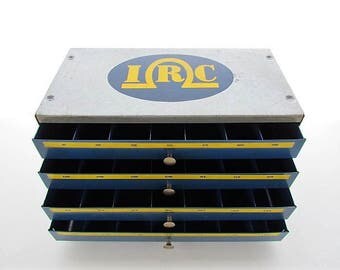 Vintage Industrial IRC Hardware Parts Bin -Hardware Parts Bin Storage Cabinet - Industrial Storage Cabinet
