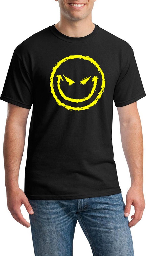 Evil Smiley Face Men's T Shirt Smiley evil Face T Shirt