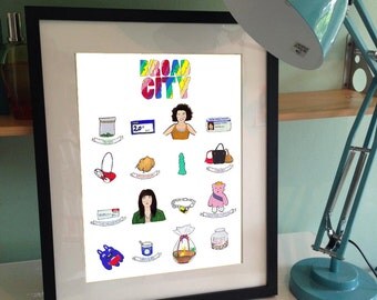 Broad City -inspired illustration PRINT A3 poster