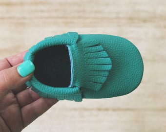Turquoise Blue Baby Moccasins Leather Toddler Moccs Baby Leather Moccasins Baby Moccs Baby Shoes Moccs Leather Toddler Moccasins Baby Moccs