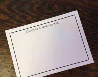 Classic Personalized Flat Notecards with Envelopes