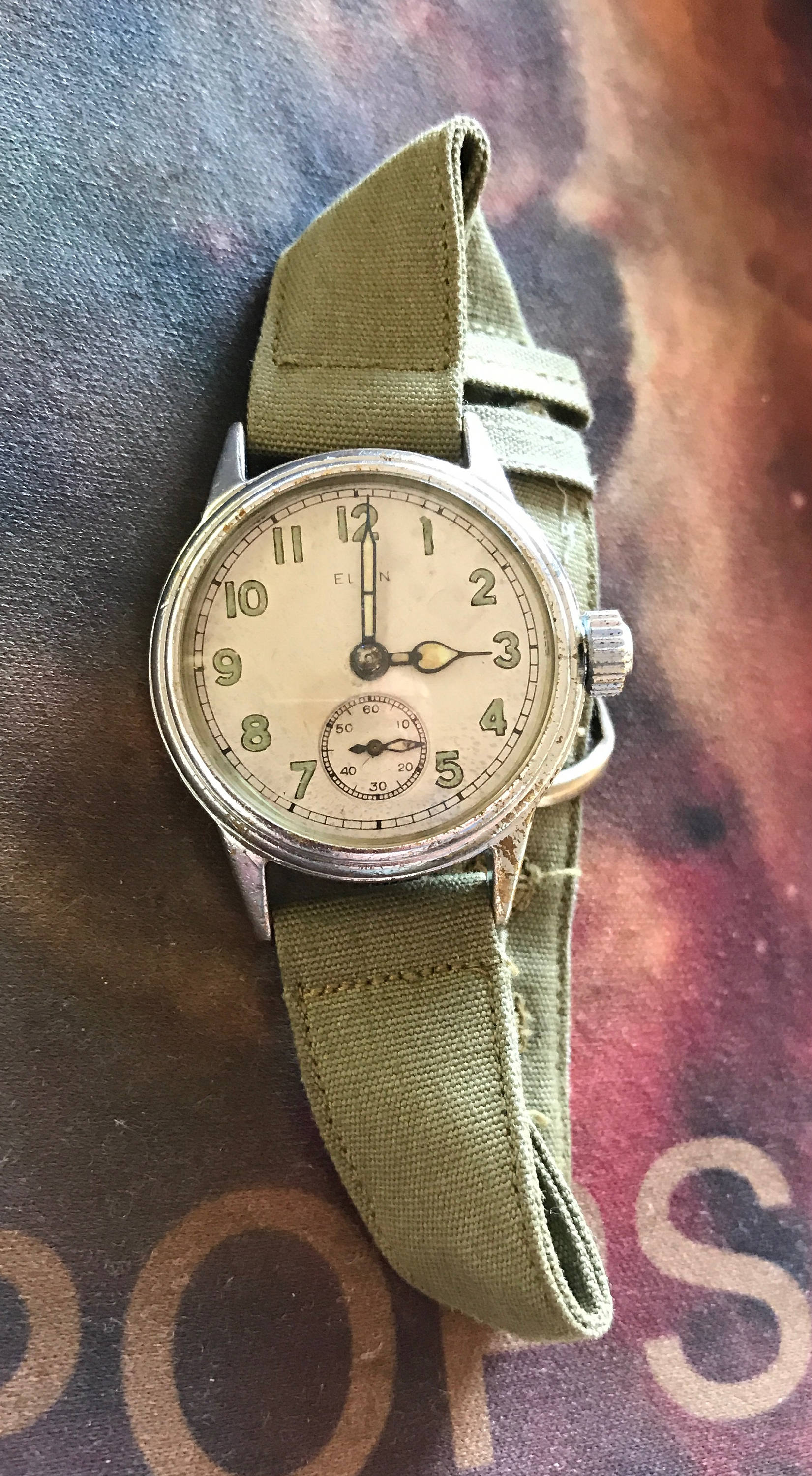 Elgin 1944 WWII Army Military Stunning Patina Original US ORD