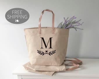 Bridesmaid Tote • Monogram Tote Bag • Monogrammed Beach Bag • Bridesmaid Gift • Tote Bags for Bridesmaids • Beach Bags • Bridesmaid Gifts