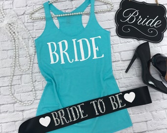 Bride Gift Set. Bride Shirt. Bride Sash. Bride To Be Sash. Bride Tank Top. Bachelorette Party Set. Bachelorette Party Bride